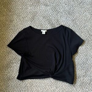 Black crop top from Bozzolo